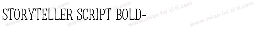 Storyteller Script Bold字体转换